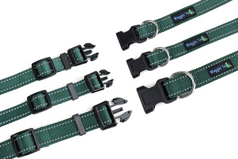Classic Reflective Dog Collar (Small, Hunter Green) in Kuwait