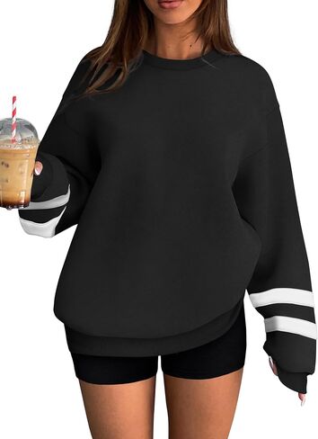 WIHOLL Womens Oversized Sweatshirts Long Sleeve Tops Fall Winter Clothes Crewneck Cozy Outfits Pullover 2024 Fashion in Saudi Arabia