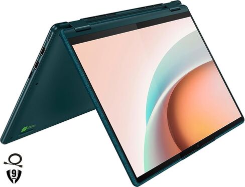 Lenovo Yoga 6 13.3" WUXGA Touchscreen 2-in-1 Laptop, AMD Ryzen 5 7530U Processor, 8GB RAM 512GB SSD, Fingerprint Reader, Backlit Keyboard, Pen, Windows 11 Home, Dark Teal in Saudi Arabia