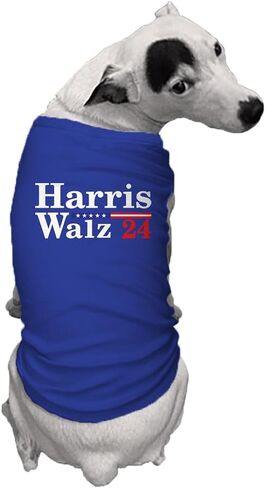 Harris Walz 24 - Vote Democrat Dog Shirt (Royal Blue, Small) in Saudi Arabia