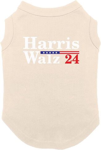 Harris Walz 24 - Vote Democrat Dog Shirt (Royal Blue, Small) in Saudi Arabia