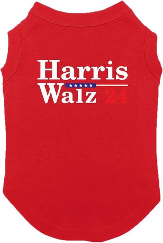 Harris Walz 24 - Vote Democrat Dog Shirt (Royal Blue, Small) in Saudi Arabia