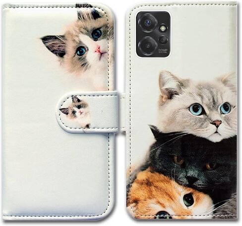 Bcov Moto G Power 5G Case,Cute Brown Cat Leather Flip Phone Case Wallet Cover with Card Slot Holder Kickstand for Motorola Moto G Power 5G 2023 in Saudi Arabia