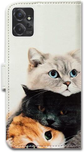 Bcov Moto G Power 5G Case,Cute Brown Cat Leather Flip Phone Case Wallet Cover with Card Slot Holder Kickstand for Motorola Moto G Power 5G 2023 in Saudi Arabia