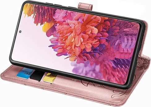 MEUPZZK Wallet Case for Samsung Galaxy S20 FE (5G), Embossed Cat and Dog Premium PU Leather [Folio Flip] [Kickstand] [Card Slots] [Wrist Strap] [6.5 inch] Cover for Samsung S20 FE (C-Blue) in Saudi Arabia