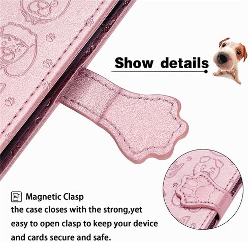 MEUPZZK Wallet Case for Samsung Galaxy S20 FE (5G), Embossed Cat and Dog Premium PU Leather [Folio Flip] [Kickstand] [Card Slots] [Wrist Strap] [6.5 inch] Cover for Samsung S20 FE (C-Blue) in Saudi Arabia