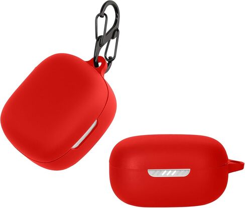 kwmobile Case Compatible with JBL Live Pro 2 TWS Case - Silicone Cover Holder for Earbuds - Red in Saudi Arabia