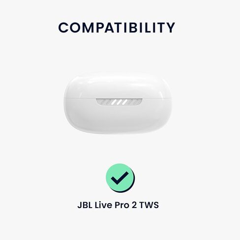kwmobile Case Compatible with JBL Live Pro 2 TWS Case - Silicone Cover Holder for Earbuds - Red in Saudi Arabia