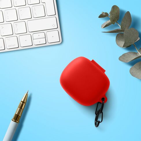 kwmobile Case Compatible with JBL Live Pro 2 TWS Case - Silicone Cover Holder for Earbuds - Red in Saudi Arabia