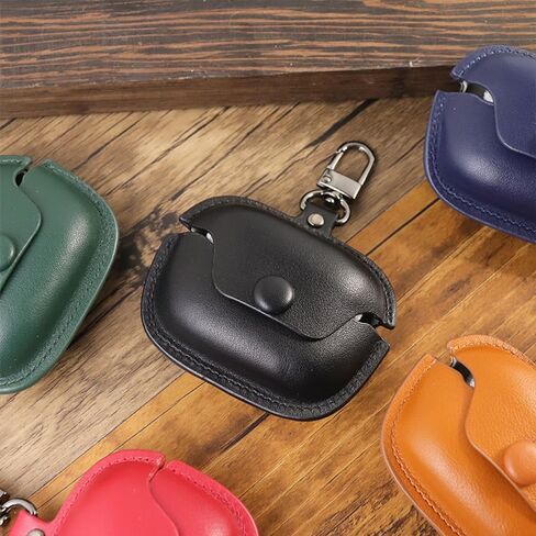 Leather Earphones Case Compatible with JBL Tune Buds, Cute Wireless Bluetooth Shockproof Protector Cover Earphone Charging Box (Black) in Saudi Arabia