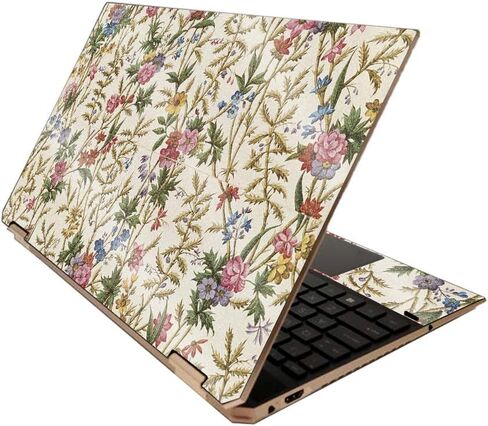 MightySkins Glossy Glitter Skin for HP Spectre x360 15" (2020) - Wheatfield with Cypresses | Protective, Durable High-Gloss Glitter Finish | Easy to Apply and Change Styles | Made in The USA in Saudi Arabia