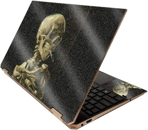 MightySkins Glossy Glitter Skin for HP Spectre x360 15" (2020) - Wheatfield with Cypresses | Protective, Durable High-Gloss Glitter Finish | Easy to Apply and Change Styles | Made in The USA in Saudi Arabia