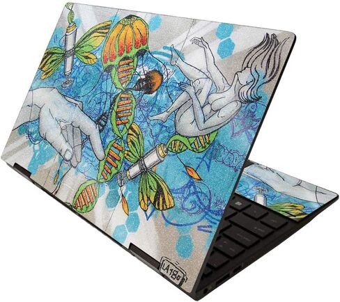 MightySkins Glossy Glitter Skin for HP Envy x360 13" (2020) - Rorschach | Protective, Durable High-Gloss Glitter Finish | Easy to Apply, Remove, and Change Styles | Made in The USA in Saudi Arabia