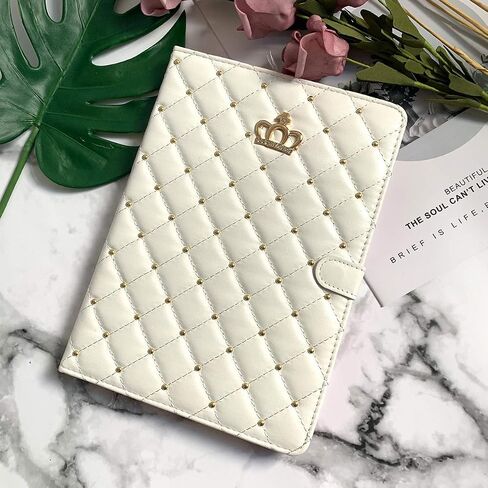 for iPad Mini 6 Case (8.3 inch, 2021),Cute Crown Bling Diamond Rhinestone Elegant PU Leather Smart Auto Sleep/Wake Stand Shockproof Case for Apple iPad Mini 6th Generation 8.3 inch (Hot Pink) in Saudi Arabia
