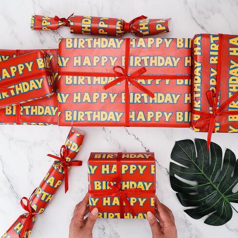 10 Sheet Gift Wrapping Paper for Kids Girls Boys, 20×28inch Folded Wrap Art Paper Bulk for Birthday Baby Shower Holiday Party Decoration Supplies in Saudi Arabia