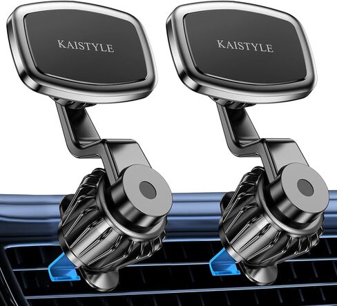 【عبوتان】حامل هاتف مغناطيسي لفتحة تهوية السيارة، 【مشبك مطور، حامل هاتف مغناطيسي لفتحة تهوية السيارة، مغناطيس قوي 】دوران 360 درجة، حامل هاتف بفتحة تهوية مغناطيسية للسيارة يناسب هاتف iPhone Samsung، إلخ. in Kuwait