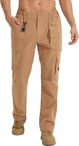 MOURCE Tactical Pants for Men Quick Dry Ripstop Cargo Pants Water Resistant Breathable Outdoor Pants with 9 Pockets in Kuwait