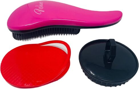 G.B.S Pet Deshedding Tools 3 Pack - Wave Fur Brush, Shampoo Brush, and Massager Brush - Perfect for Dogs or Cats in Kuwait