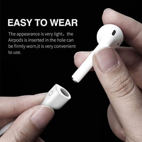 سلسلة كابل سيليكون بحزام مغناطيسي مضاد للفقد لأجهزة Airpods 1 | ايربودز 2 | ايربودز برو - أخضر نيون in Saudi Arabia