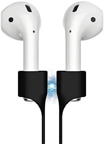 سلسلة كابل سيليكون بحزام مغناطيسي مضاد للفقد لأجهزة Airpods 1 | ايربودز 2 | ايربودز برو - أخضر نيون in Saudi Arabia
