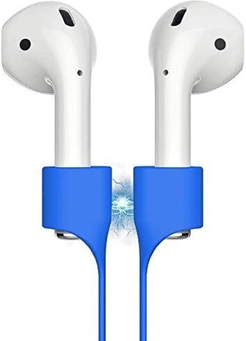 سلسلة كابل سيليكون بحزام مغناطيسي مضاد للفقد لأجهزة Airpods 1 | ايربودز 2 | ايربودز برو - أخضر نيون in Kuwait