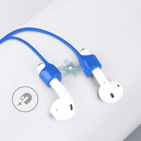 سلسلة كابل سيليكون بحزام مغناطيسي مضاد للفقد لأجهزة Airpods 1 | ايربودز 2 | ايربودز برو - أخضر نيون in Kuwait