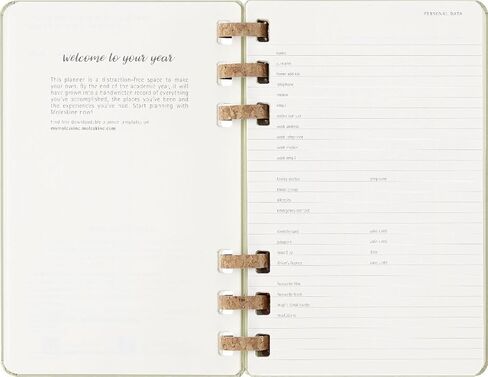 Moleskine Spiral 12 شهرًا 2024-2025 مخطط العام الأكاديمي، غطاء صلب، كبير (5 بوصة × 8.25 بوصة)، كيوي، 200 صفحة in Kuwait