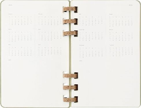 Moleskine Spiral 12 شهرًا 2024-2025 مخطط العام الأكاديمي، غطاء صلب، كبير (5 بوصة × 8.25 بوصة)، كيوي، 200 صفحة in Kuwait
