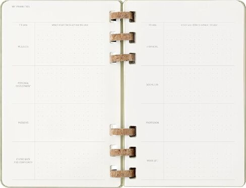Moleskine Spiral 12 شهرًا 2024-2025 مخطط العام الأكاديمي، غطاء صلب، كبير (5 بوصة × 8.25 بوصة)، كيوي، 200 صفحة in Kuwait