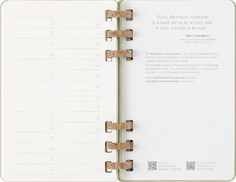 Moleskine Spiral 12 شهرًا 2024-2025 مخطط العام الأكاديمي، غطاء صلب، كبير (5 بوصة × 8.25 بوصة)، كيوي، 200 صفحة in Kuwait