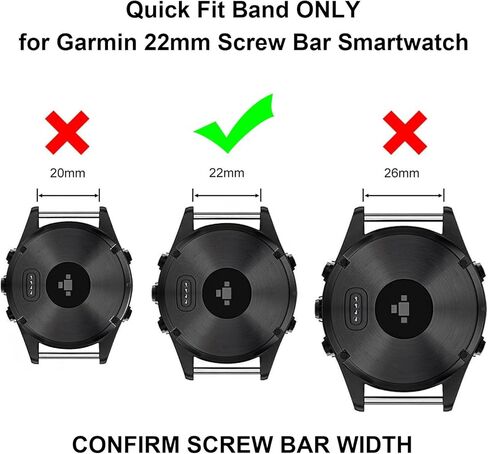 سوار TRUMiRR لـ Fenix ​​7/6 Pro / 5 Plus للرجال، حزام ساعة سريع التركيب 22 مم من الجلد السويدي لـ Garmin Forerunner 965 / Epix Gen 2 47 مم / Instinct 2... in Kuwait