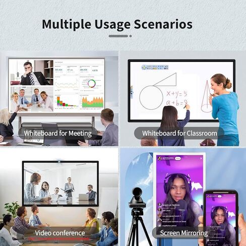 65 inch Interactive Touchscreen Monitor, Smart Board with 4K Display, Win-11 Electronic Whiteboard Touch Screen PC for Office and Classroom, Core i7 RAM 8G & ROM 512G in Kuwait