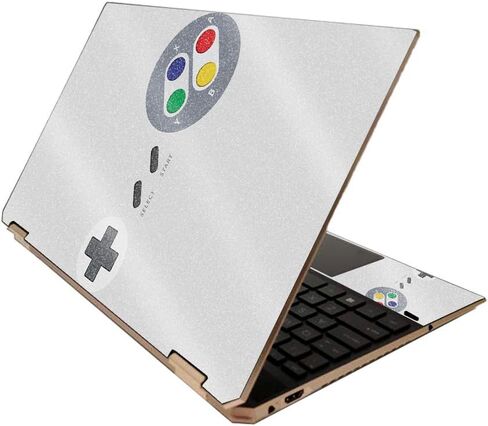 MightySkins Glossy Glitter Skin for HP Spectre x360 15" (2020) - Retro Controllers 3 | Protective, Durable High-Gloss Glitter Finish | Easy to Apply, Remove, and Change Styles | Made in The USA in Saudi Arabia