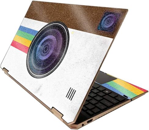 MightySkins Glossy Glitter Skin for HP Spectre x360 15" (2020) - Retro Controllers 3 | Protective, Durable High-Gloss Glitter Finish | Easy to Apply, Remove, and Change Styles | Made in The USA in Saudi Arabia