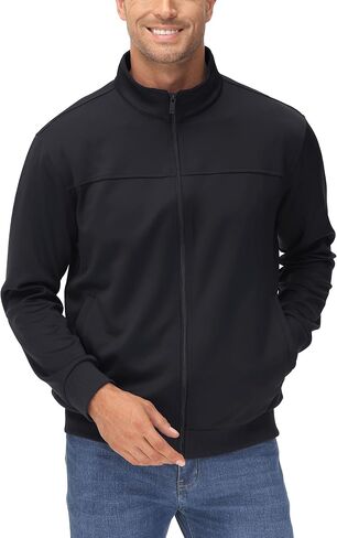MAGCOMSEN Men's Track Jackets Lightweight Full-Zip Casual Coat Workout Running Athletic Active Jacket With Pockets in Saudi Arabia