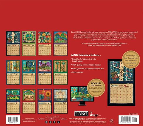 LANG Painted Peace 2025 Wall Calendar (25991002002) in Saudi Arabia