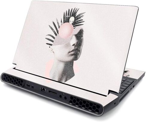 MightySkins Skin for Alienware AREA-51M R2 (2020) - Abstract Black | Protective, Durable, and Unique Vinyl Decal wrap Cover | Easy to Apply, Remove, and Change Styles | Made in The USA in Saudi Arabia