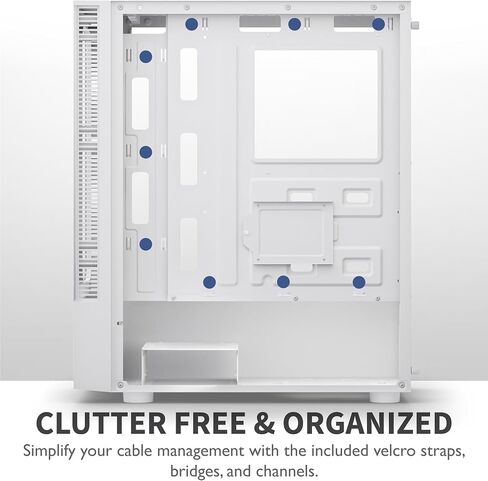 ATX PC Case – 6X PWM ARGB Fans Included – Tempered Glass Front & Side Panel MB661B (White) in Saudi Arabia