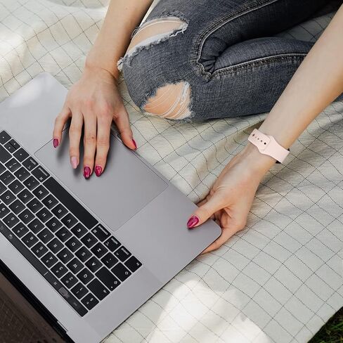 Amzpas for Garmin Forerunner 55 Watch Band، Forerunner 165 Watch Band، 20mm Quick Release Watch Bands Soft Silicone Sports Strap for Garmin Forerunner 55/165/245/645/158 Smartwatch in Kuwait