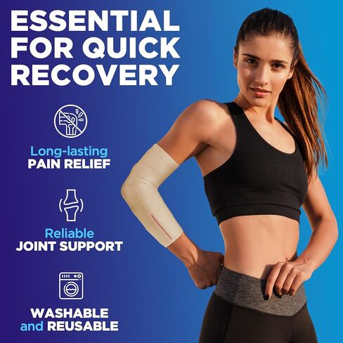 Premium Elastic Bandage Wrap - 4" (10pk) - Strong Compression - Self-Closing Reusable Bandages for Legs and Arms - Wrist, Elbow, Foot, Knee Wrap in Kuwait