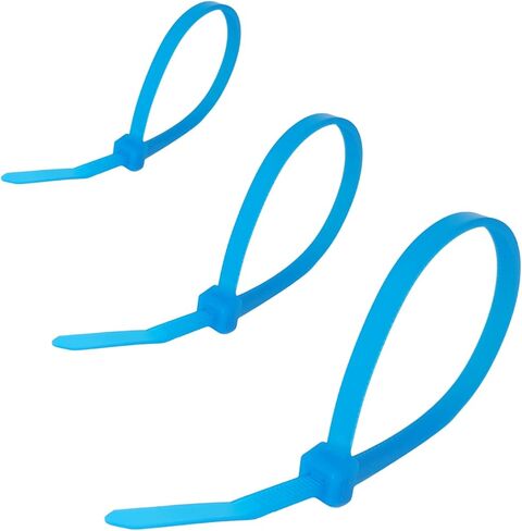 روابط كابل Tefzel، بطول 8 بوصات، وعرض 0.15 بوصة، 100 قطعة، قوة شد 40 رطل، ETFE، أزرق مائي، روابط Tefzel المضغوطة الخاصة للأغراض الصناعية، النقل بالسكك الحديدية. in Saudi Arabia