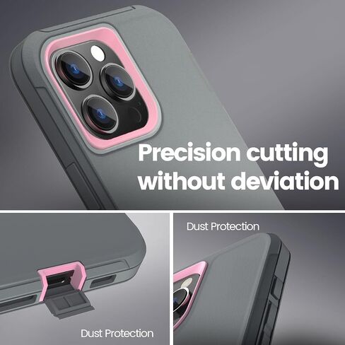 Sansunto for iPhone 15 Pro Max Case, Full Body Protection Heavy Duty Shockproof Military Grade 3 in 1 Silicone Rubber with Hard PC Rugged Durable Phone Cover in Saudi Arabia