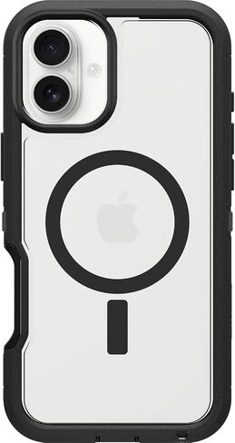 حافظة OtterBox iPhone 16 Plus Defender Series XT الشفافة - الجانب الداكن in Saudi Arabia