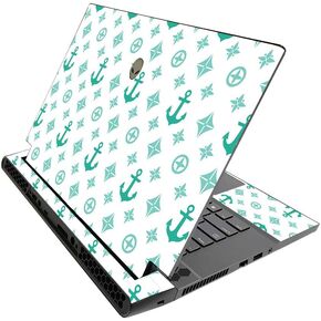 MightySkins Skin for Alienware M15 R3 (2020) & M15 R4 (2021) - Teal Designer | Protective Viny wrap | Easy to Apply and Change Style | Made in The USA