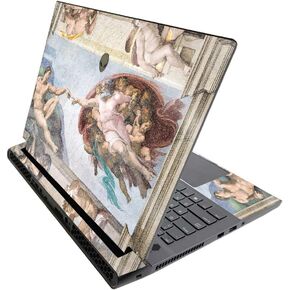 MightySkins Glossy Glitter Skin for Alienware M17 R3 (2020) & M17 R4 (2021) - Creation of Adam | Durable High-Gloss Glitter Finish | Easy to Apply and Change Style | Made in The USA