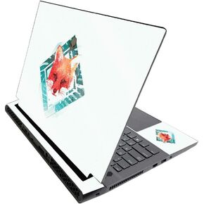 MightySkins Glossy Glitter Skin for Alienware M17 R3 (2020) & M17 R4 (2021) - Tropical Fox | Durable High-Gloss Glitter Finish | Easy to Apply and Change Style | Made in The USA