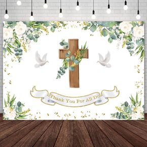 7x5ft Happy Pastor Appreciate Day Backdrop Thank You for All You Do We Appreciate You Photography Background Thanks to Pastor Cross Party Decorations Banner Photo Studio Props