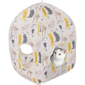 Kitty City Cat Print Play Furniture, Play House (Blue)