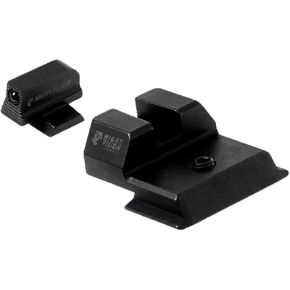 Night Fision SAW-204-215-290-ZGZG Optics Ready Stealth Night Sight Set for S&W M&P Shield Plus w/ 507k - Black Front Ring, Black Rear Rings