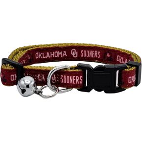 Pets First Collegiate Pet Accessories, Cat Collar, Oklahoma Sooners, One Size